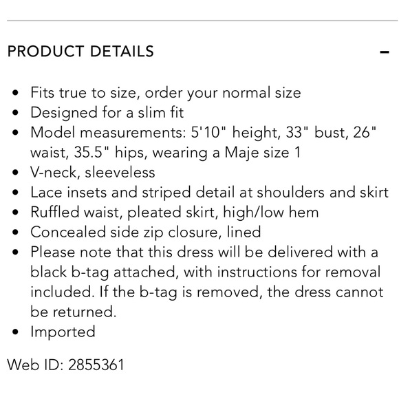 Maje Lace-trimmed pleated striped crepe midi dress size 3 (large) - Picture 4 of 12